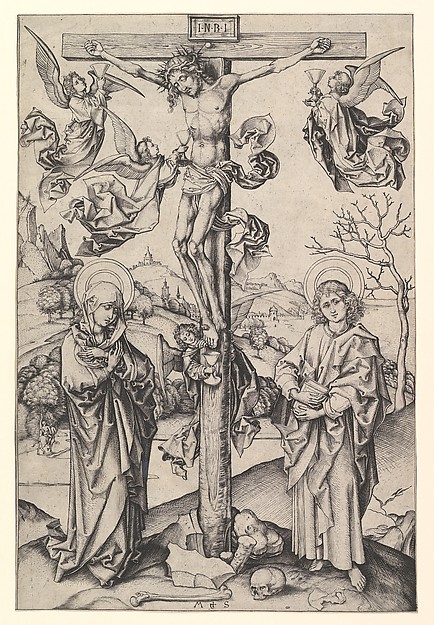 Crucifixion with Four Angels by Martin Schongauer