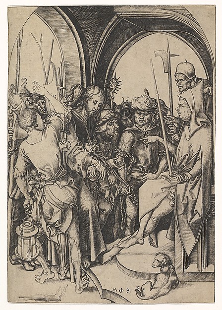 Christ before Annas by Martin Schongauer