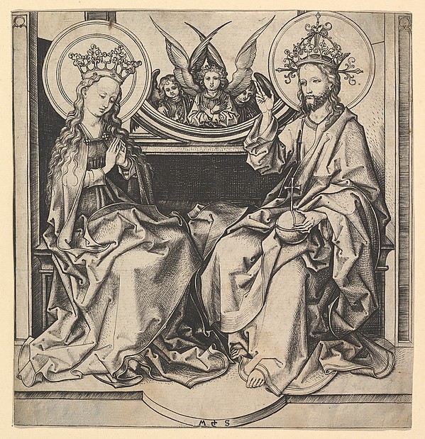 The Enthronement of the Virgin by Martin Schongauer