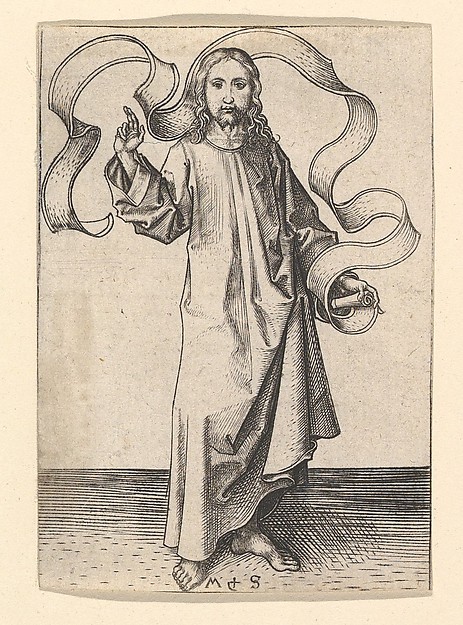 Christ in an Attitude of Benediction by Martin Schongauer
