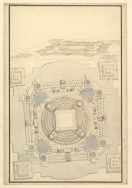 Ground Plan of the Catafalque for Anna Cristina, Wife of Carlo Emanuele II of Savoy