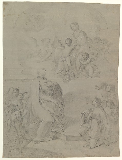The Virgin Appearing to Saint Joseph Calasanctius by Marco Caprinozzi