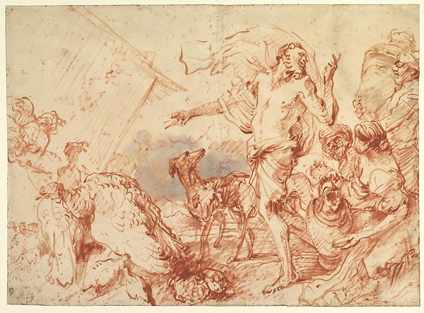 Noah Entering the Ark by Giovanni Benedetto Castiglione (Il Grechetto)