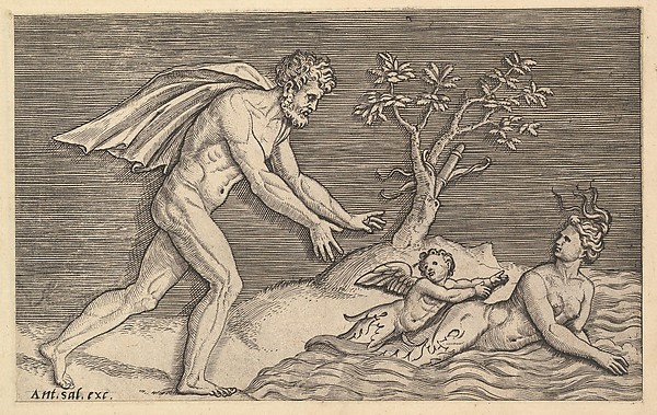 Speculum Romanae Magnificentiae: Naked Man Pursuing a Naiad