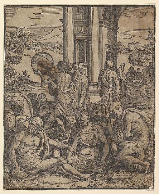 Giuseppe Salviati (Giuseppe Porta, called Il Salviati), Frontispiece to "Le sorti di Francesco Marcolini da Forli intitolato Giardino di Pensieri"