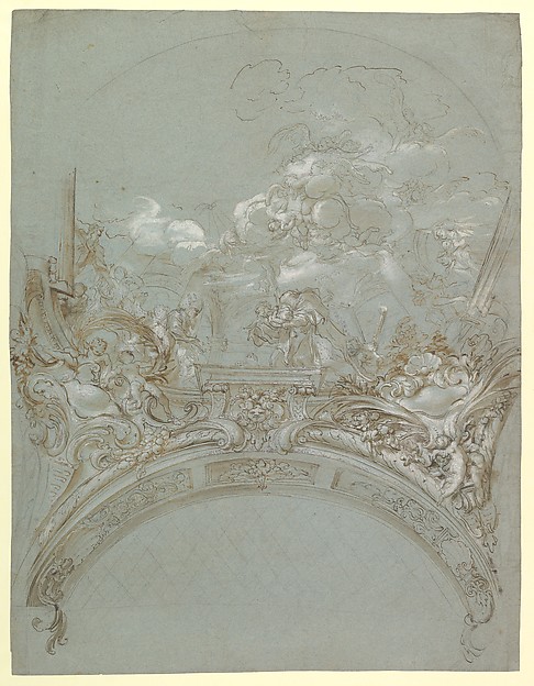 Ceiling Design with the Presentation in the Temple by Gregorio de' Ferrari