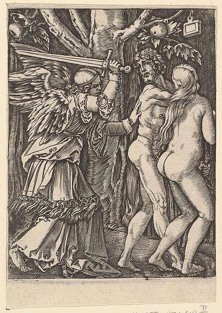 The Expulsion from the Paradise, from "The Passion of Christ", after Dürer by Marcantonio Raimondi