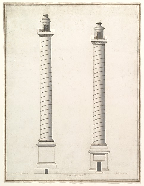 Elevation of Column of Antoninus Pius and Elevation of Column of Trajan