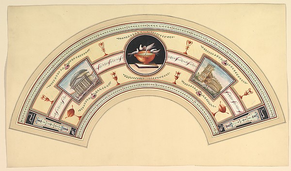 Fan Design with the Pantheon and the Colosseum