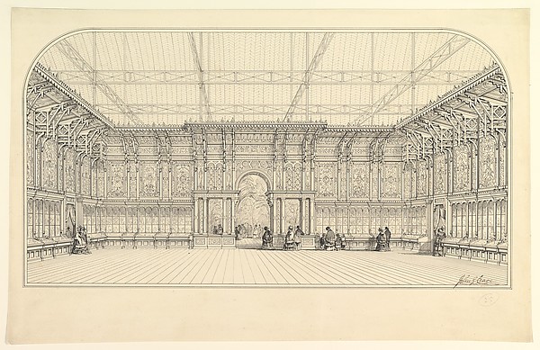 Gallery Lined with Display Cases