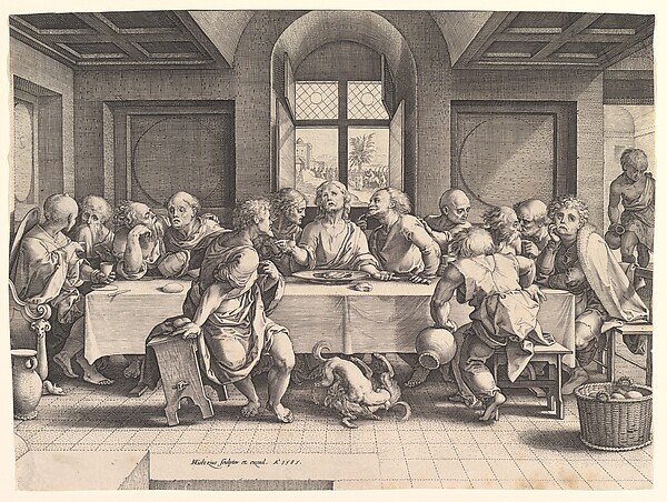 The Last Supper by Hendrick Goltzius