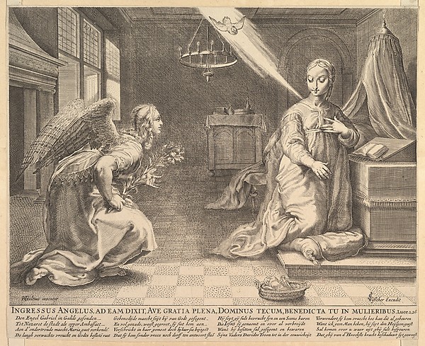 The Annunciation by Hendrick Goltzius