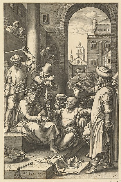 The Crowning with Thorns, from "The Passion of Christ" by Hendrick Goltzius