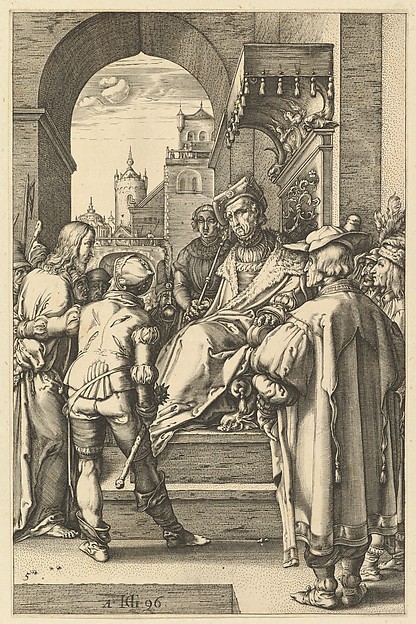 Christ before Pilate, from "The Passion of Christ" by Hendrick Goltzius