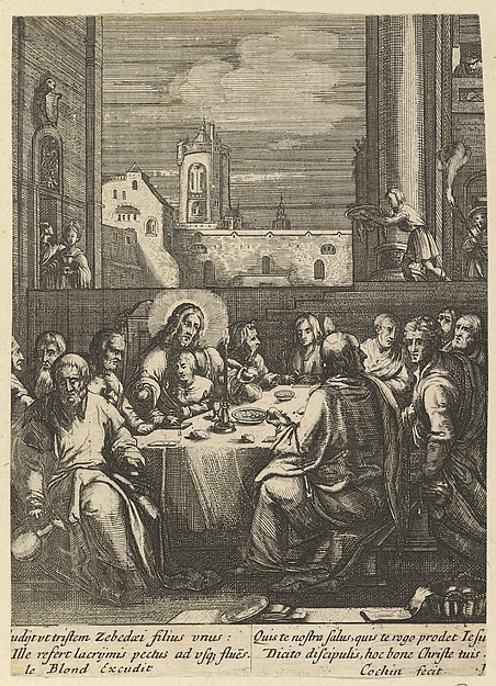 The Last Supper, from "The Passion of Christ" by Nicolas Cochin