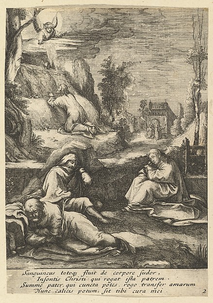 The Agony in the Garden, from "The Passion of Christ" by Nicolas Cochin