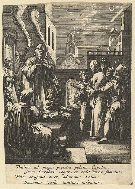 Christ Before Caiaphus, from "The Passion of Christ" by Nicolas Cochin