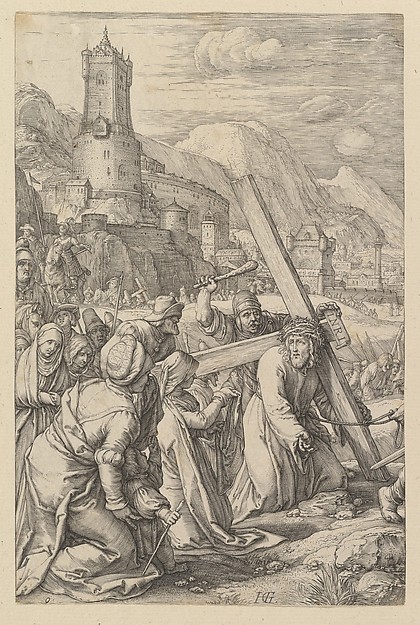 Christ Carrying the Cross, from "The Passion of Christ" by Hendrick Goltzius