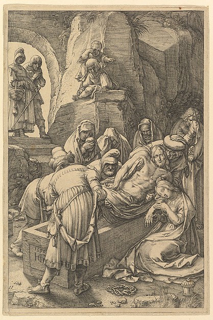 The Entombment, from "The Passion of Christ" by Hendrick Goltzius