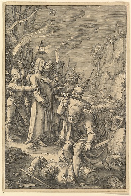 The Betrayal of Christ, from "The Passion of Christ" by Hendrick Goltzius