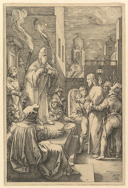 Christ Before Caiaphas, from "The Passion of Christ" by Hendrick Goltzius