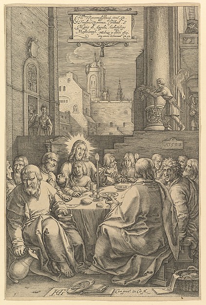 The Last Supper, from "The Passion of Christ" by Hendrick Goltzius