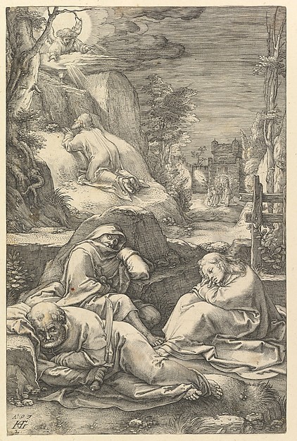 The Agony in the Garden, from "The Passion of Christ" by Hendrick Goltzius