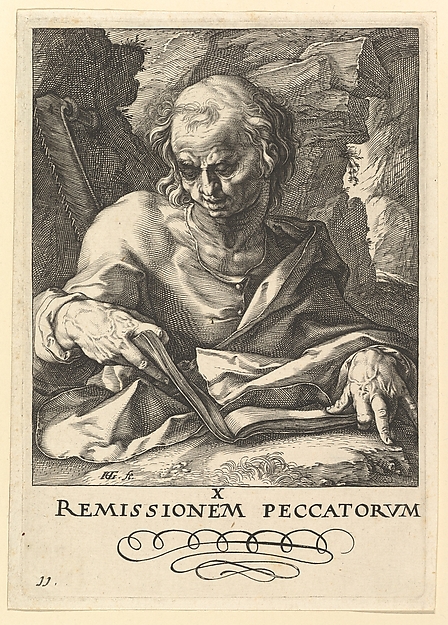 St. Simon, from "Christ, the Apostles and St. Paul with the Creed" by Hendrick Goltzius, The Metropolitan Museum of Art