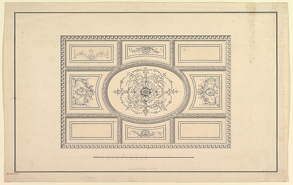 Design for Ceiling at Kirtlington Park, Oxfordshire