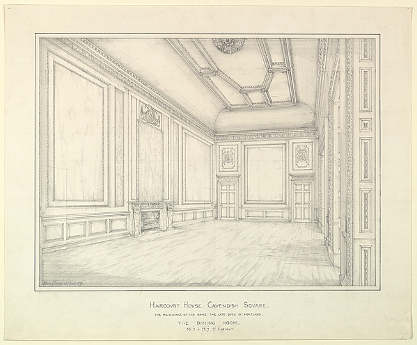 Harcourt House Cavendish Square, The Dining Room by Henry Hodge, The Metropolitan Museum of Art