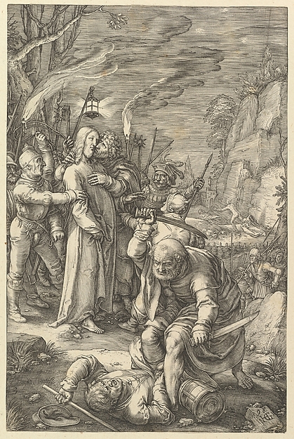 The Betrayal of Christ, from "The Passion of Christ" by Hendrick Goltzius