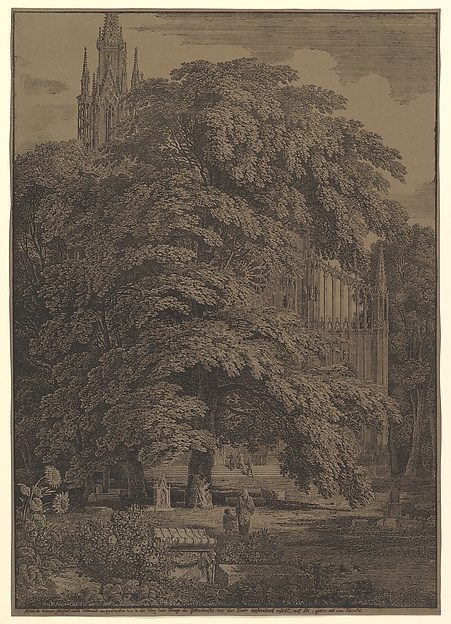 Gothic Church Hidden by a Tree