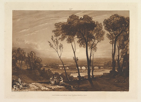 The Bridge in Middle Distance (Liber Studiorum, part III, plate 13)
