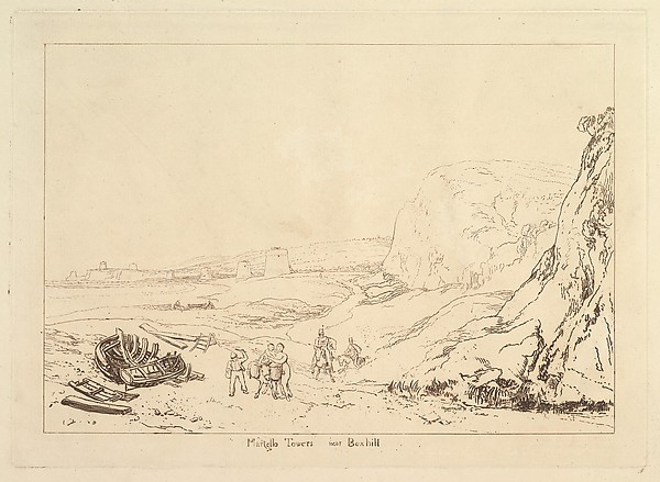 Martello Towers near Bexhill, Sussex (Liber Studiorum, part VII, plate 34)