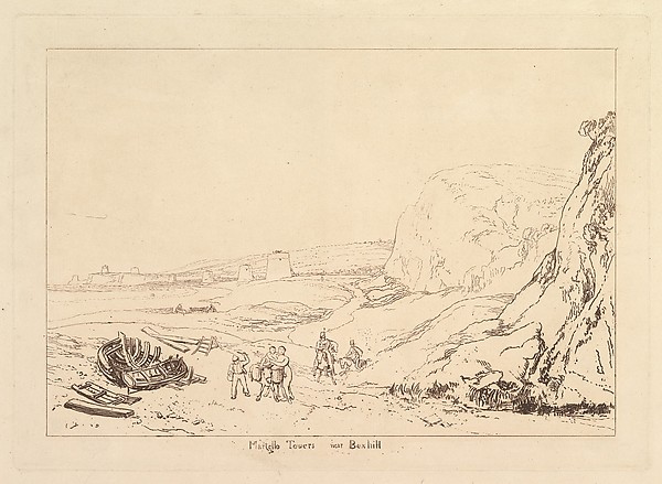 Martello Towers near Bexhill, Sussex (Liber Studiorum, part VII, plate 34)