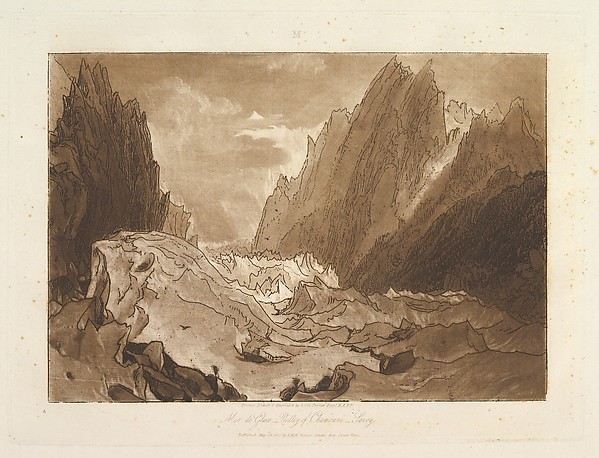 Mêr de Glace, Valley of Chamouni-Savoy (Liber Studiorum, part X, plate 50)