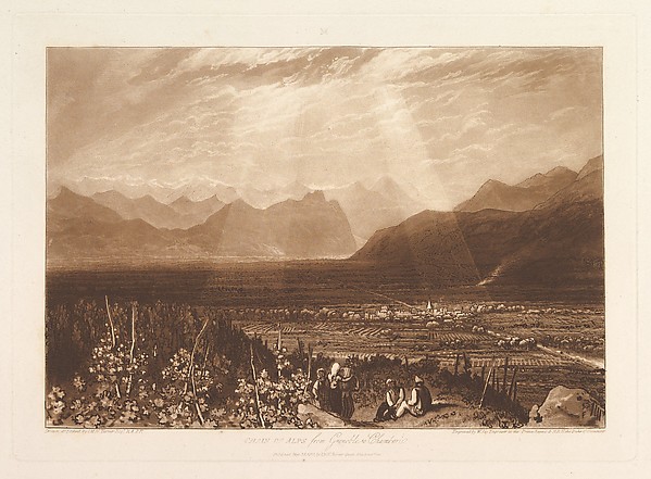 Chain of Alps from Grenoble to Chamberi (Liber Studiorum, part X, plate 49)
