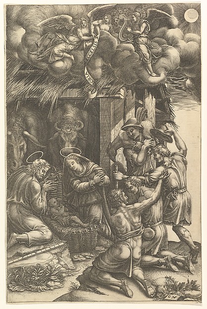 The Adoration of the Shepherds by Giorgio Ghisi