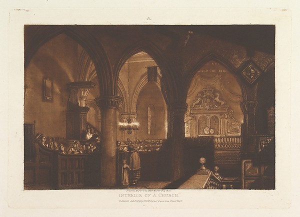 Interior of a Church (Liber Studiorum, part XIV, plate 70)