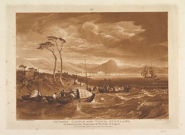 Inverary Castle and Town, Scotland, part XIII, plate 65 from "Liber Studiorum"