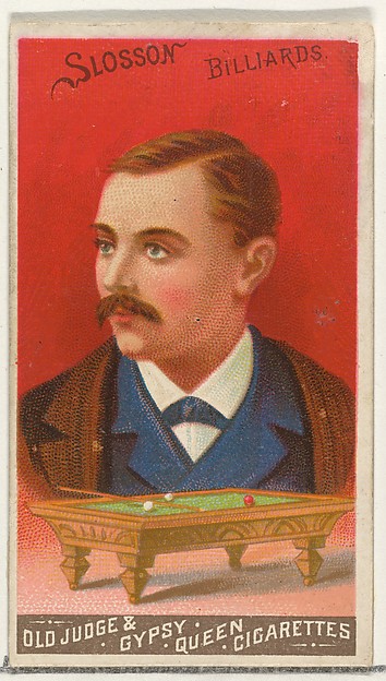George Slosson, Billiards, from the Goodwin Champion series for Old Judge and Gypsy Queen Cigarettes