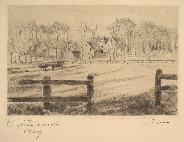 Field and Mill at Osny, 1885