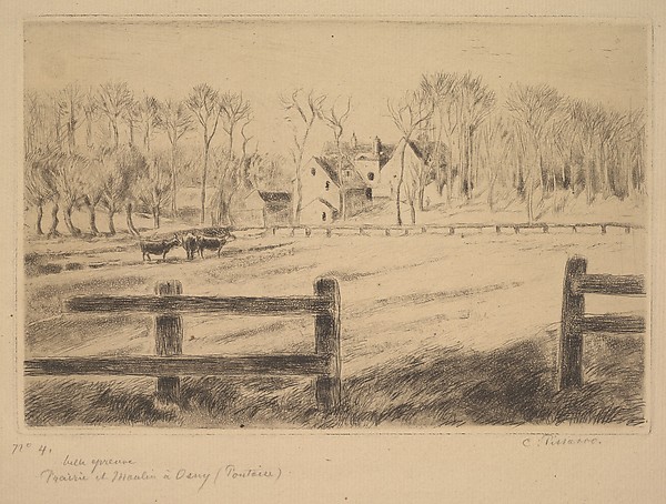 Field and Mill at Osny (Pontoise), 1885 by Camille Pissarro, The Metropolitan Museum of Art