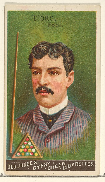 D'Oro, Pool, from the Goodwin Champion series for Old Judge and Gypsy Queen Cigarettes