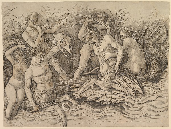 Battle of the Sea Gods (right portion of frieze)