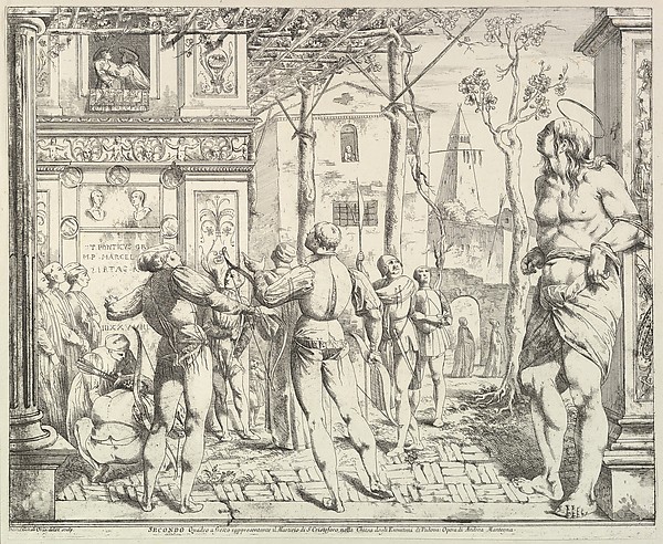 The Martyrdom of Saint Christopher,  from "The Story of Saints James and Christopher in the Eremitani Chapel"