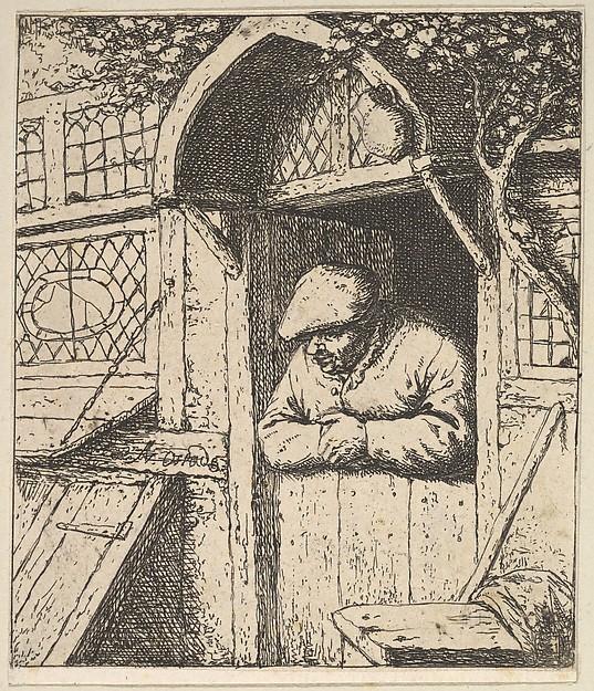 Peasant Leaning on Door