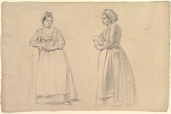 Two Studies of a Woman in Peasant Costume