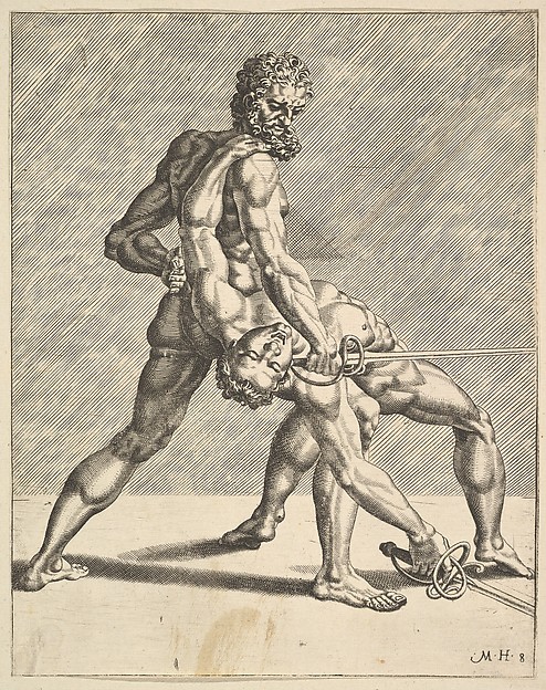 Two Fencers, from Fencers, plate 8