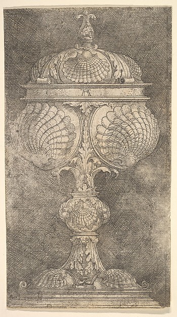 Covered Goblet with Shells